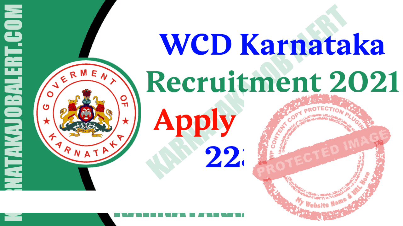 WCD Karnataka Recruitment 2021