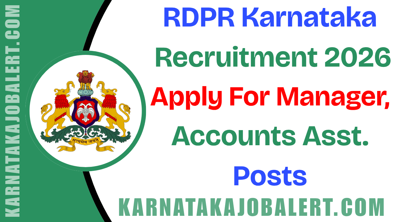 RDPR Karnataka Recruitment 2026